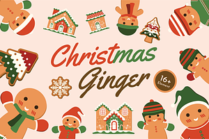 Christmas Ginger Illustration Set