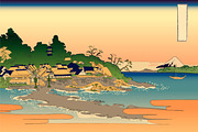 Ukiyo-e floating word landscapes, an Illustration by Bychovsky design (Thumbnail 3 of 6)