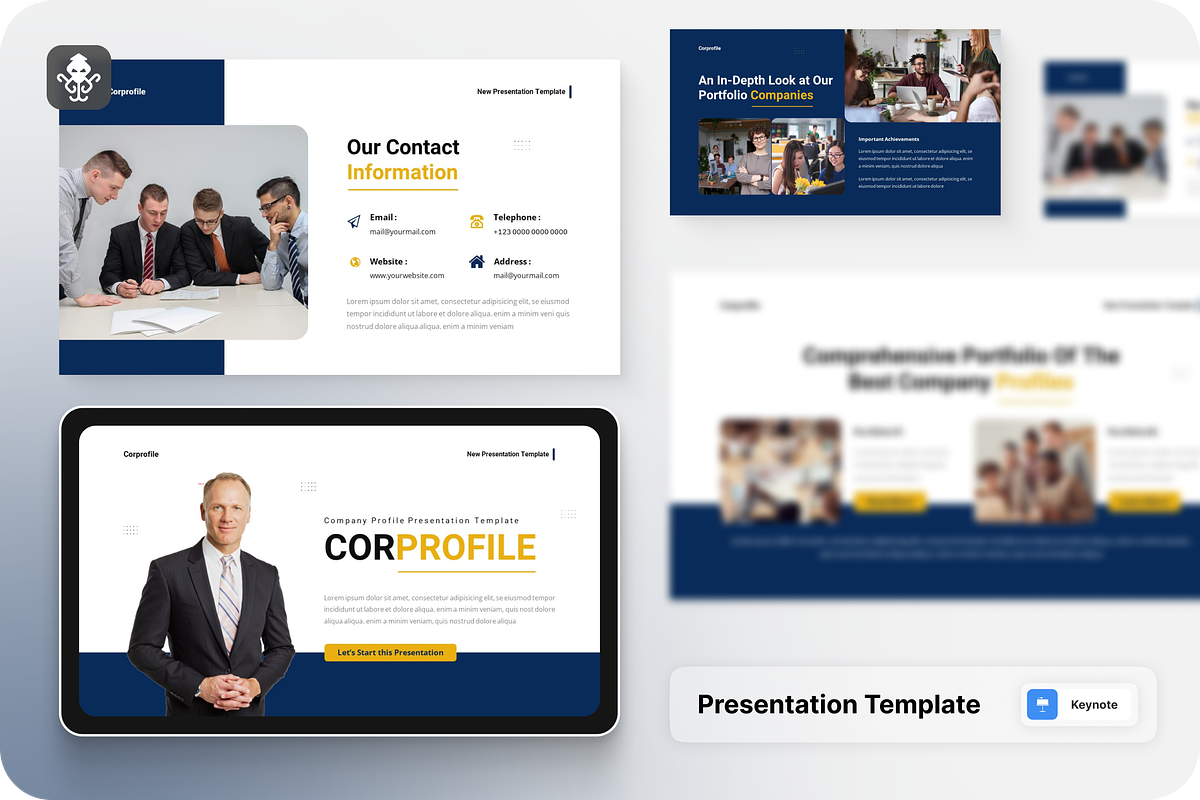 Corprofile - Company Profile Keynote, a Presentation Template by SquidPixey (Photo 1 of 6)
