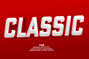 PSD Classic 3d Editable Text Effect