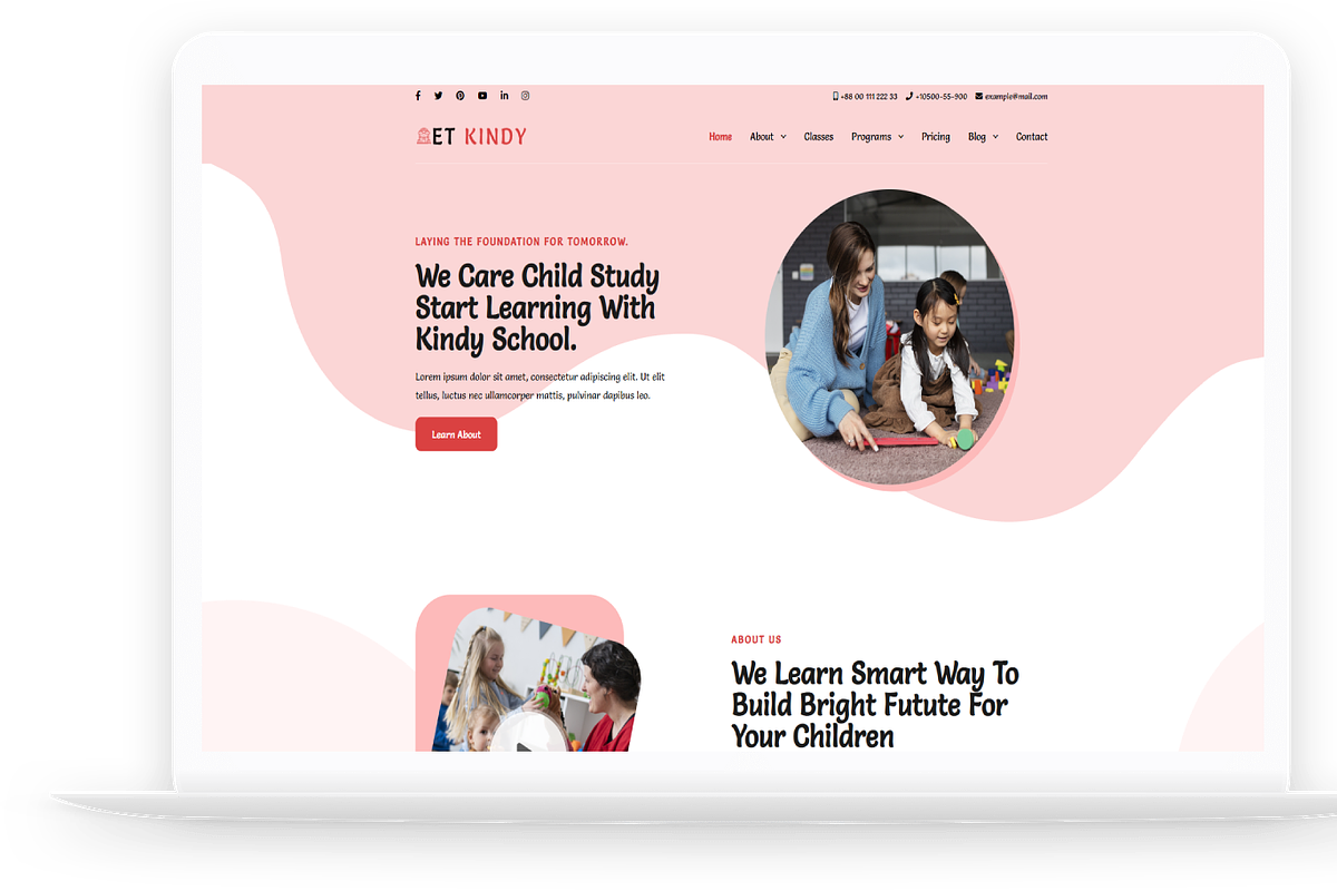 ET Kindy - Kindergarten WP Theme, a WordPress Template by LTheme (Photo 2 of 2)
