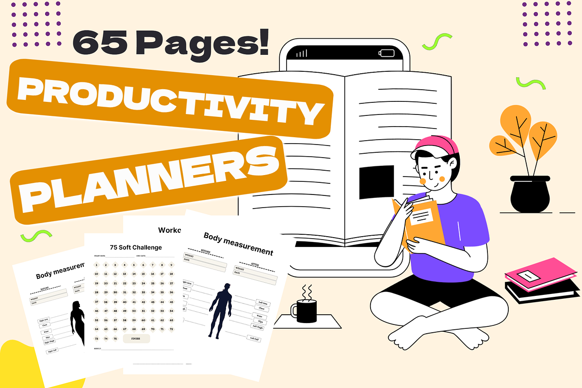 Productivity Planner - 65-Pages, a Stationery Template by Local Marketing Templates (Photo 1 of 7)