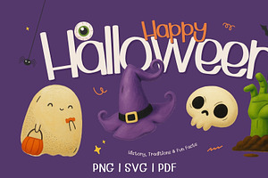 Cute Halloween Clipart Bundle