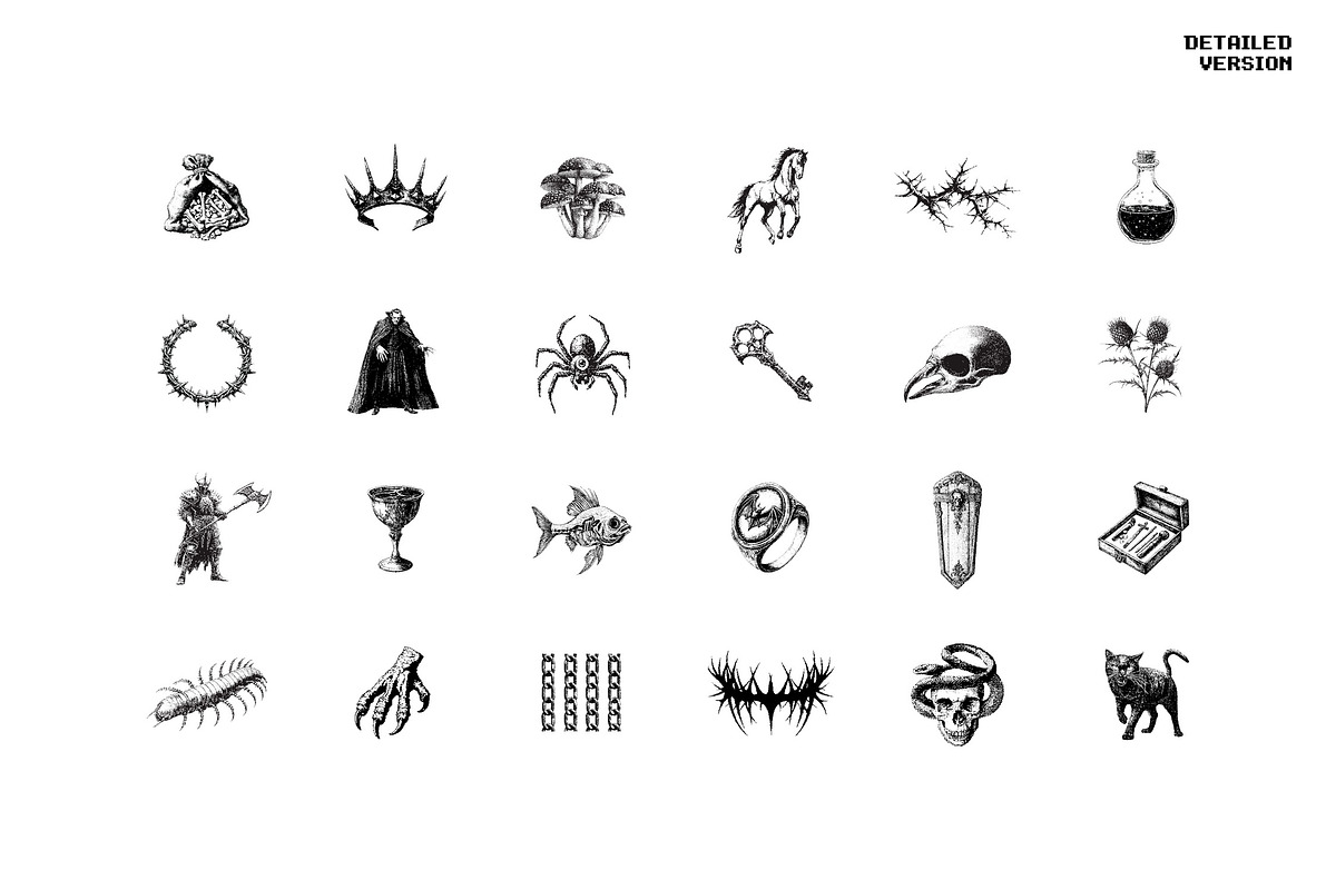 Dark Aesthetic Dithering Bundle, an Object Graphic by pixelbuddha.net (Photo 15 of 22)