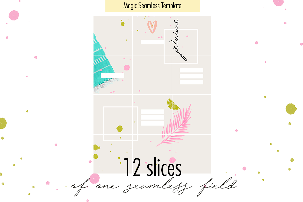 Boho Instagram Seamless Puzzle, a Social Media Template by Instagram templates E.B. (Photo 2 of 5)