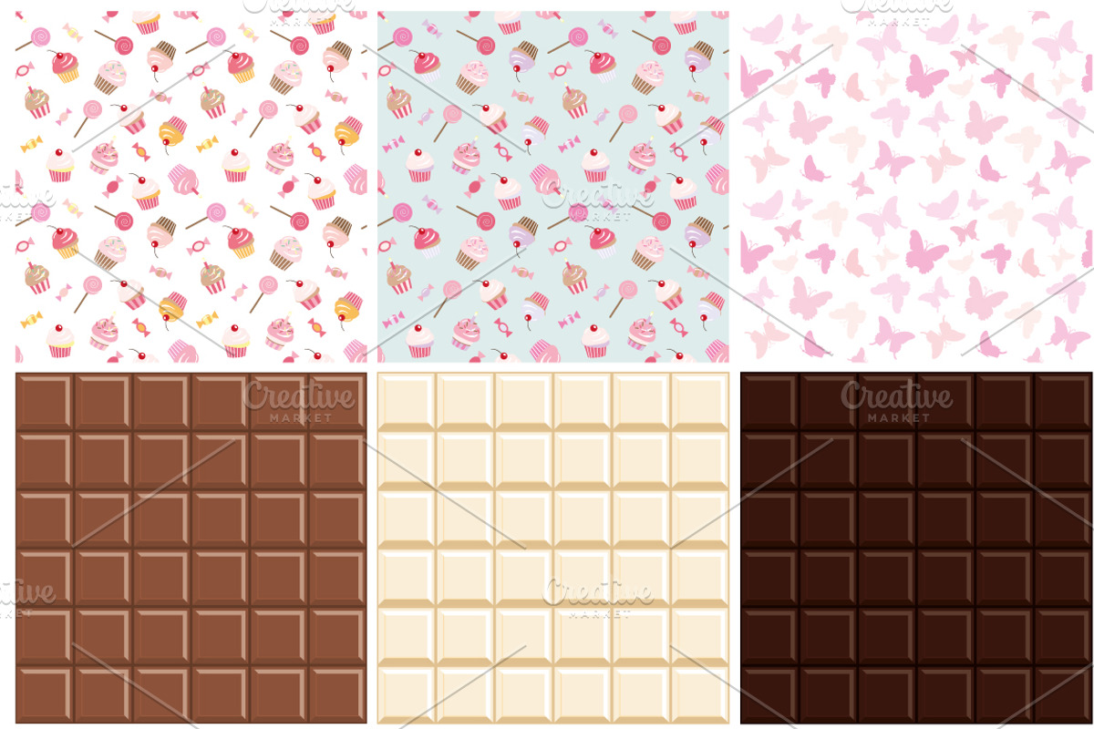 Sweets decorative templates and set., a Pattern Graphic by cutelittlethings (Photo 5 of 5)
