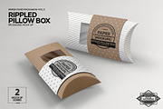 Rippled Pillow Box Packaging Mockup, a Packaging Mockup by INCDesign (Thumbnail 8 of 9)