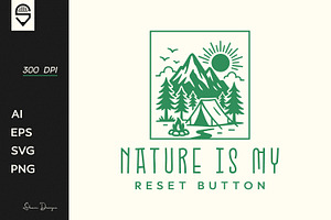 Nature Camping Lover T-shirt Design, a Graphic by shaondesigns