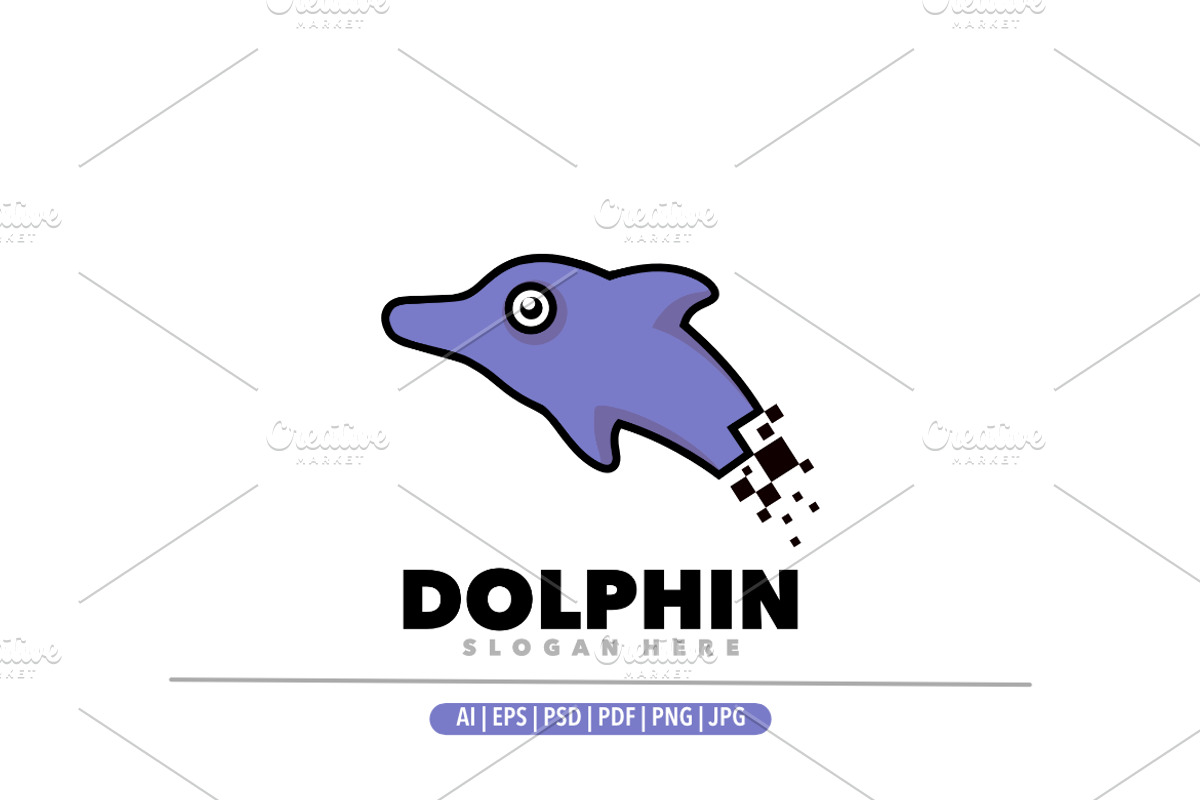 Dolphin simple logo, a Branding & Logo Template by Bayuktx