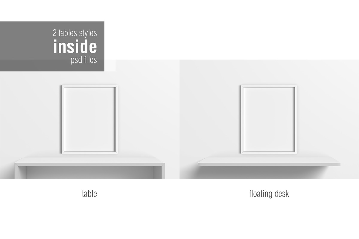 11x14 Inches Photo Frames Mockups, a Print Template by graphiccrew