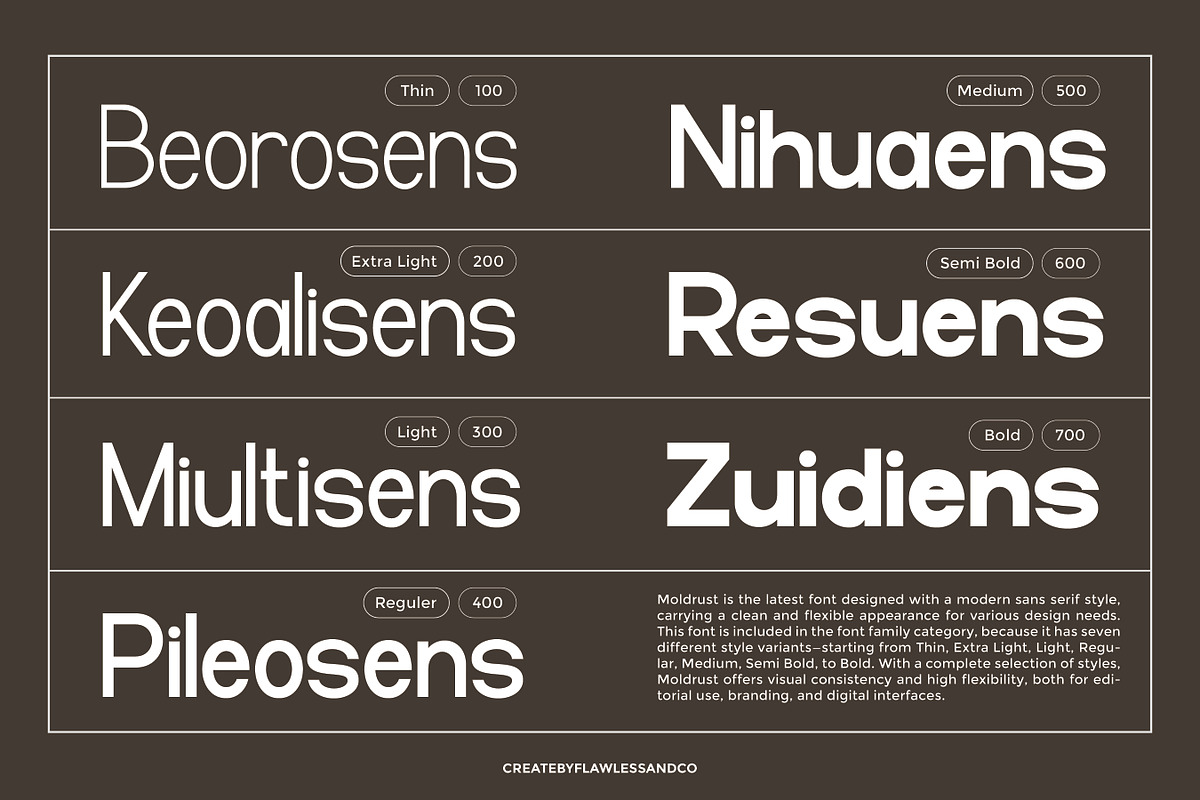 Moldrust - Family Sans Serif Font, a Sans Serif Font by Flawless And Co (Photo 5 of 10)