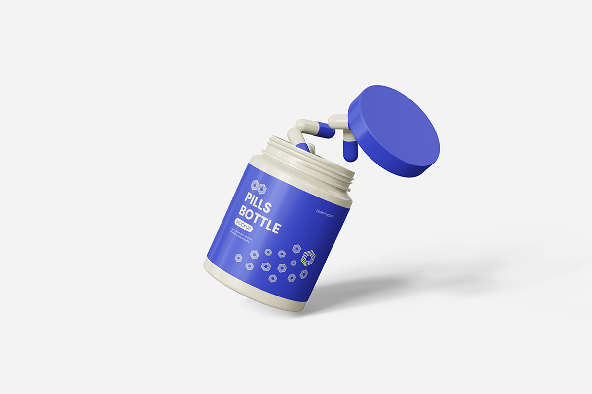 Pills Bottle Mockup, a Packaging Mockup by bimockup (Photo 4 of 6)