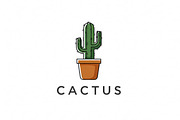 Potted Cactus Logo, a Branding & Logo Template by Logocreative (Thumbnail 2 of 2)