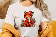 Woodland Christmas Animals Clipart, an Animal Illustration by SVGArt (Thumbnail 3 of 5)