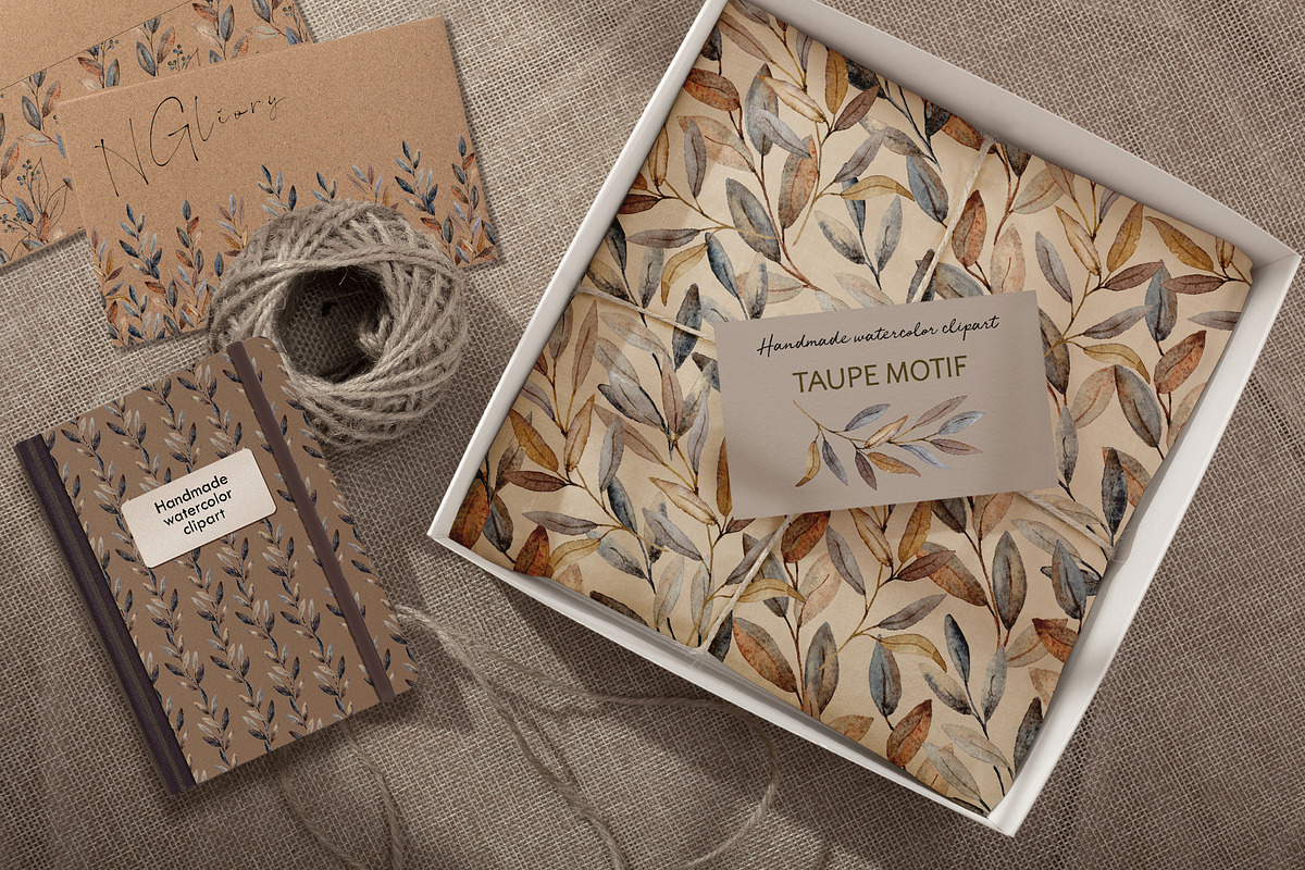 TAUPE MOTIF | patterns & borders, a Pattern Graphic by NGliory (Photo 4 of 5)