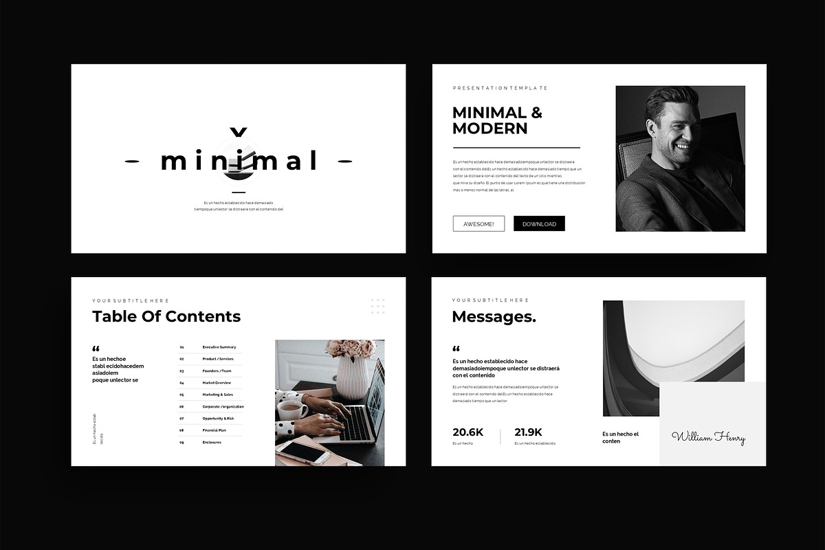 Minimal Presentation Template, a Presentation Template by Studio_Clarity (Photo 2 of 5)