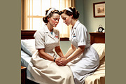 Nurse Art Midjourney Prompts, a Background Graphic by Design Laz (Thumbnail 4 of 7)