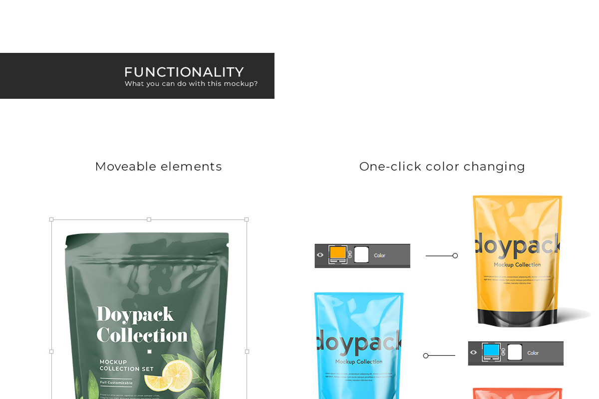 Doypack Mockup Collection, a Packaging Mockup by Kotulsky Mockups (Photo 3 of 4)
