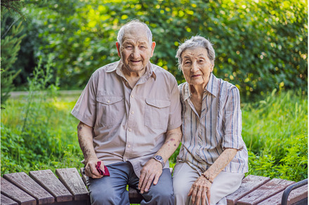 Elderly couple in love. Senior, a Person Photo by Elizaveta Galitskaya