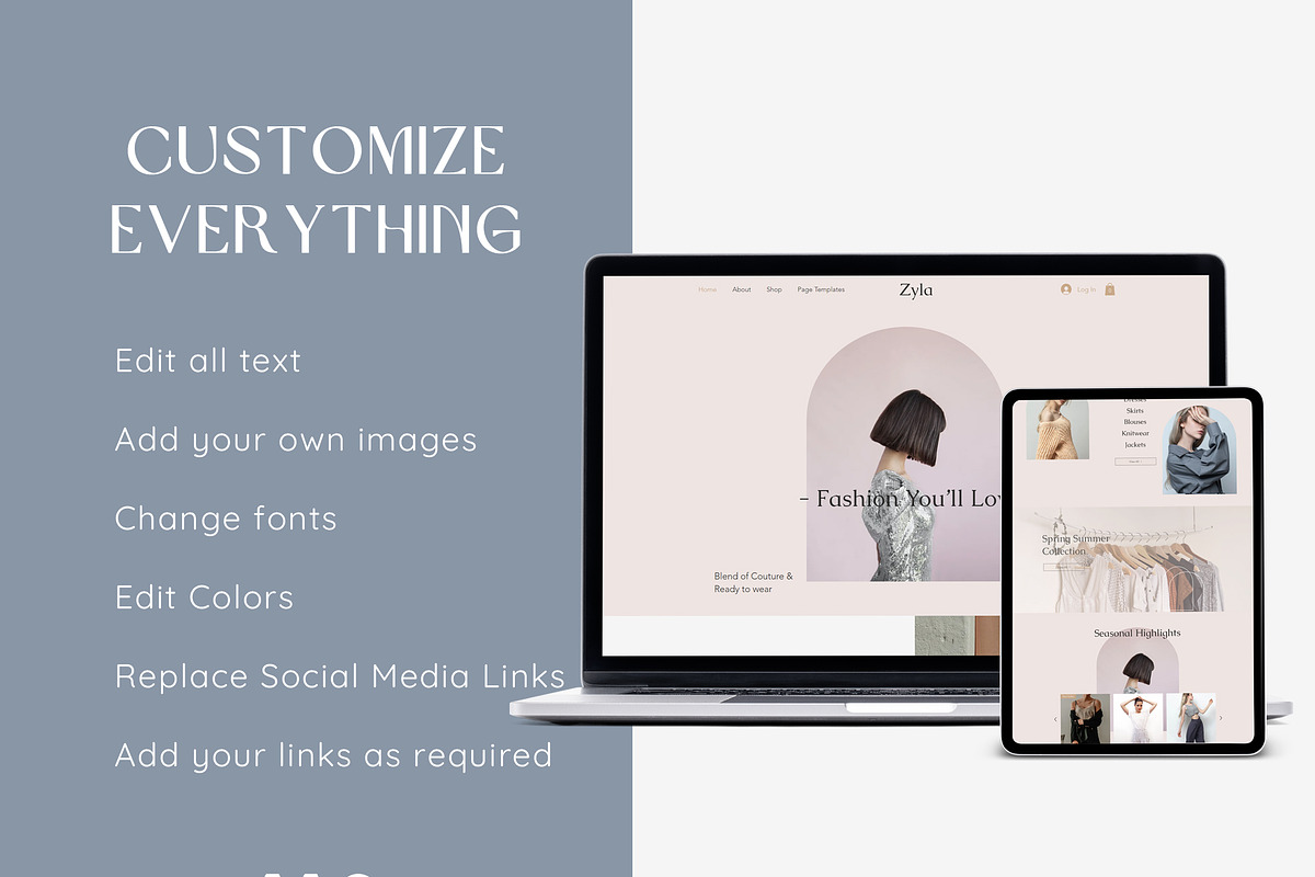 Zayla Wix Website template, a Wix Template by Design Unique (Photo 4 of 10)