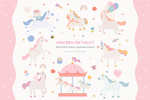 Whimsical Unicorns Birthday, an Animal Illustration by Petit Citizen Design