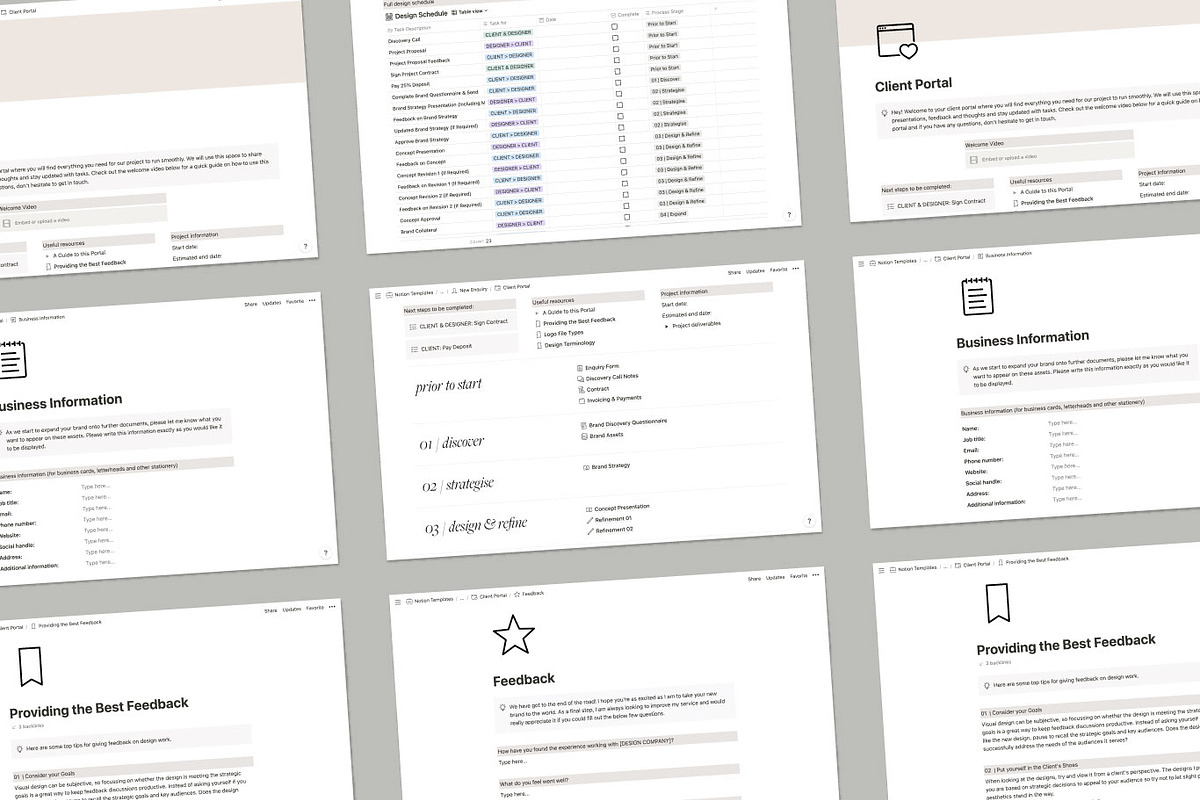 Client Portal Template on Notion, a Templates & Theme by HASU Design (Photo 2 of 3)