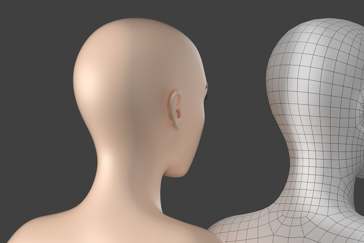 Stylized Female 01 T-Pose Base Mesh, a Characters & Person 3D Model by VK Studio (Photo 15 of 28)