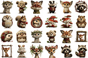 Watercolor Woodland Portraits Clipar, an Illustration by Sublimation Artist (Thumbnail 2 of 6)