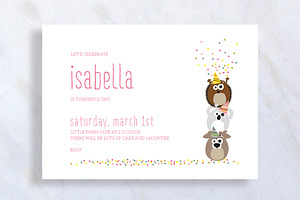 Cute Birthday Confetti Invitation