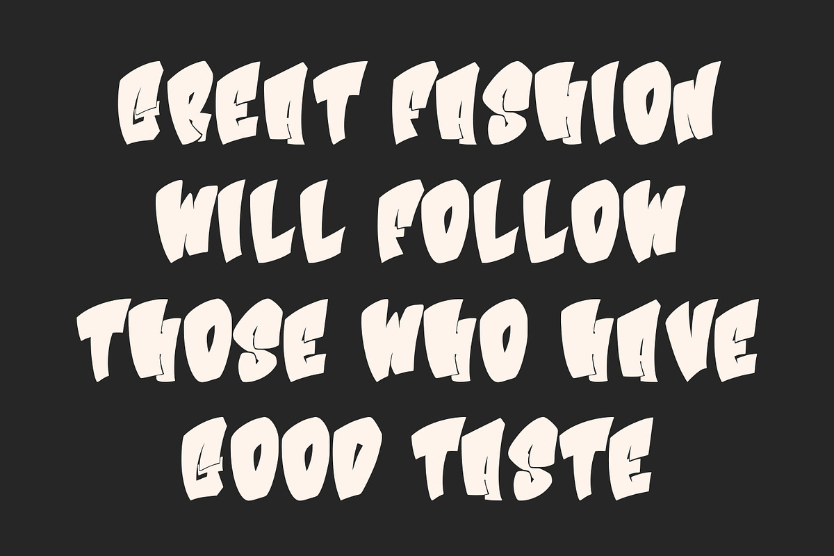 Qitrezz Graffiti Display Font, a Handwritten Font by Maulana Creative (Photo 2 of 7)