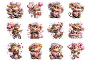 Valentines Day Monkey Sublimation, an Illustration by SinaCreation (Thumbnail 2 of 11)
