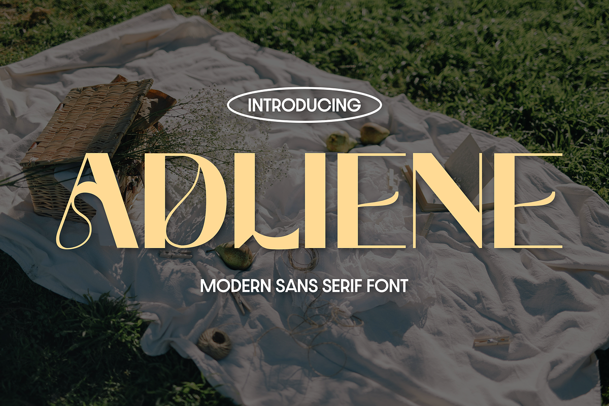 Adliene Modern Sans Serif Font, a Sans Serif Font by Graphue (Photo 1 of 9)