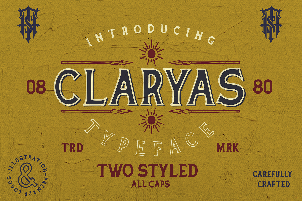 Claryas + Extras, a Serif Font by Sitintahitam (Photo 1 of 9)