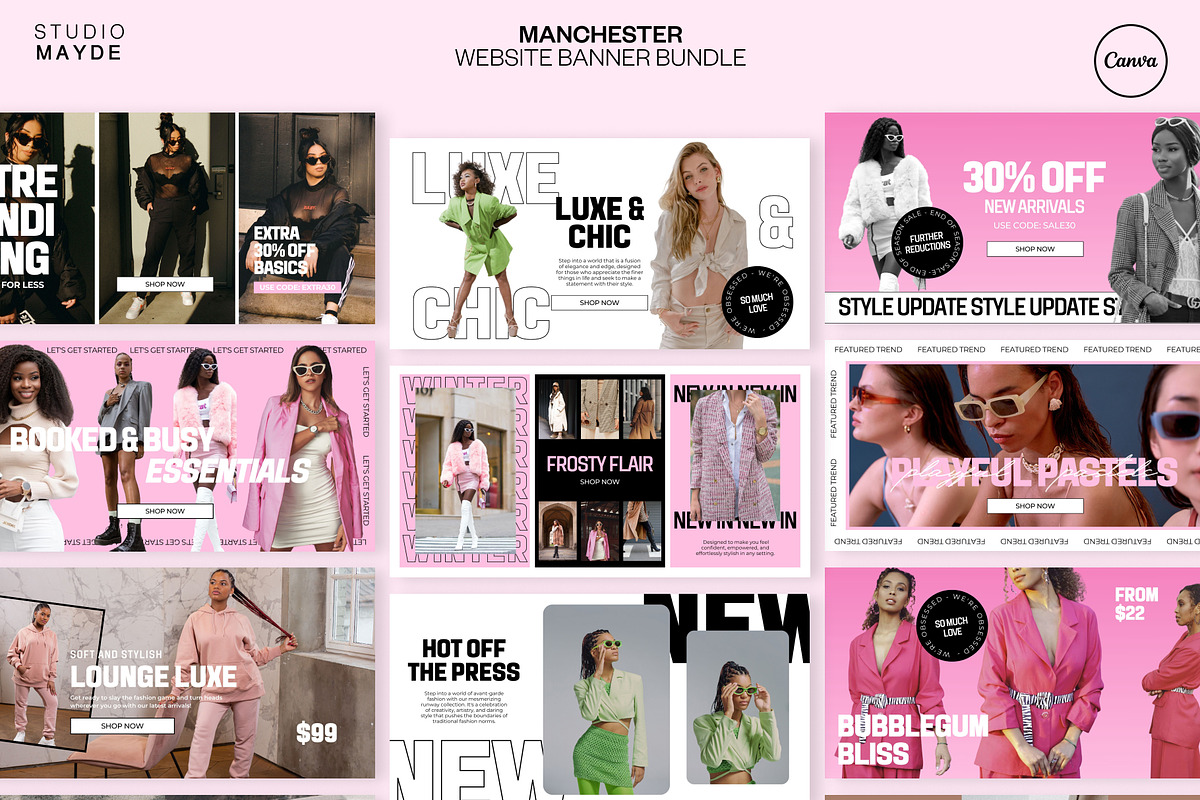 MANCHESTER | Website Banner Bundle, a Websites & App Template by Studio Mayde (Photo 1 of 6)