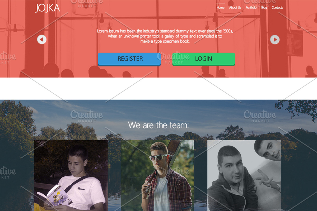 Jojka - Portfolio Web Design - PSD, a Websites & App Template by Marko Banovic (Photo 1 of 4)