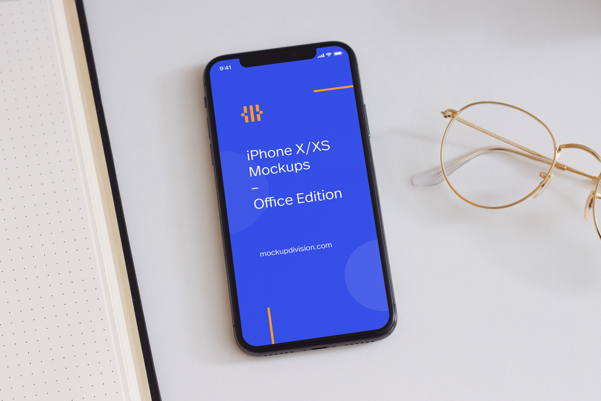 iPhone X/XS Mockups Office Edition, an iPhone Mockup by Fields (Photo 6 of 9)