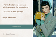 1950s Elegance Fashion Models Prompt, a Person Illustration by Print Haven Mochi Vintage (Thumbnail 4 of 4)