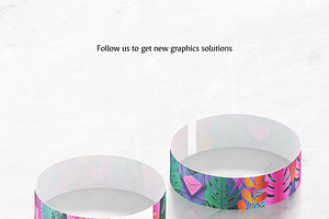 Tyvek Wristband Mockups Set