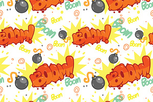 Graffiti Pattern Boom Bombs