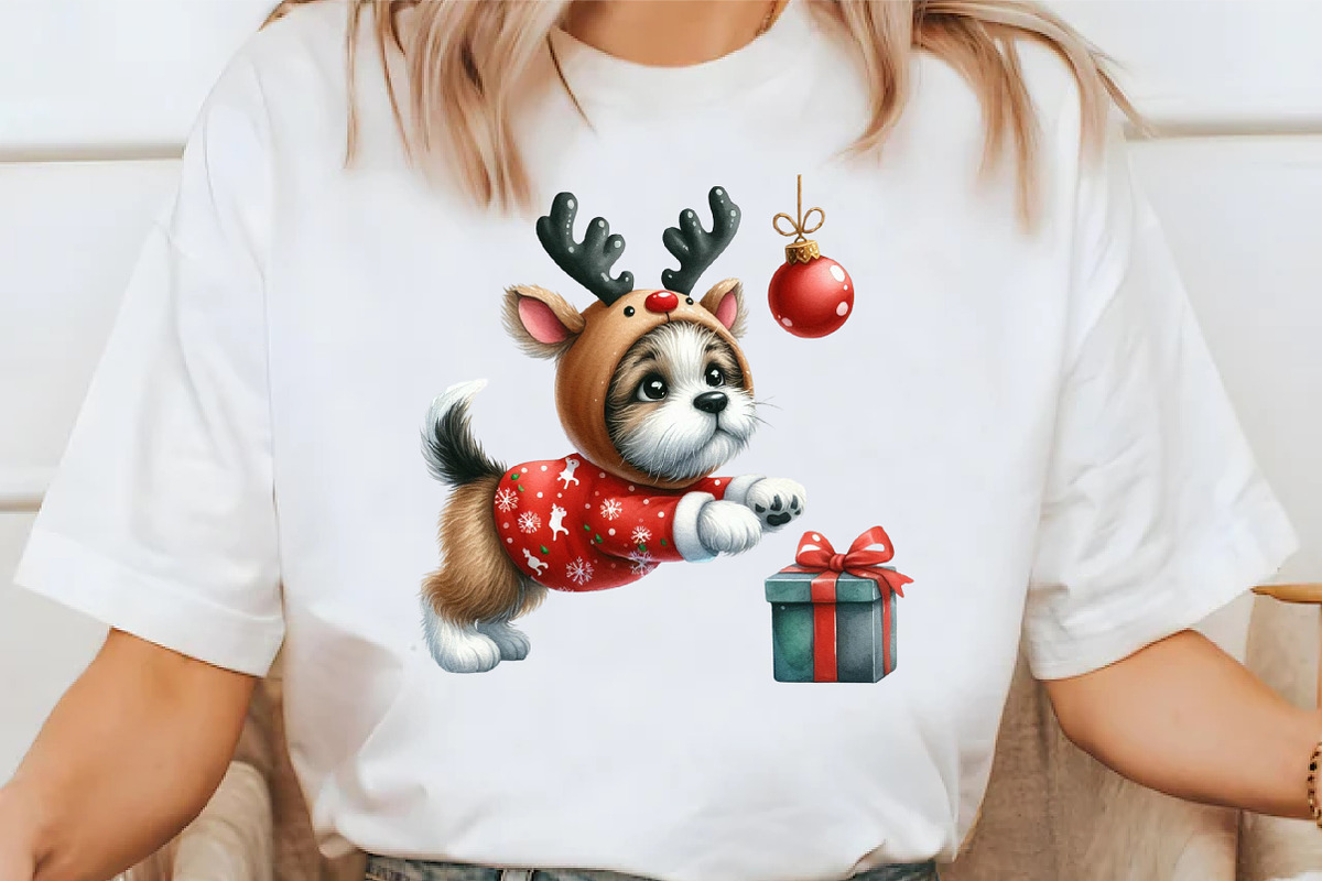 Funny Christmas Dog Portraits Clipar, an Illustration by Libby Wishes (Photo 5 of 7)