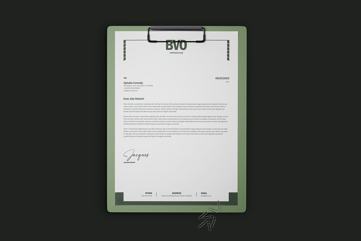 Professional Company Letterhead, a Stationery Template by AyshaCanvas (Photo 3 of 3)