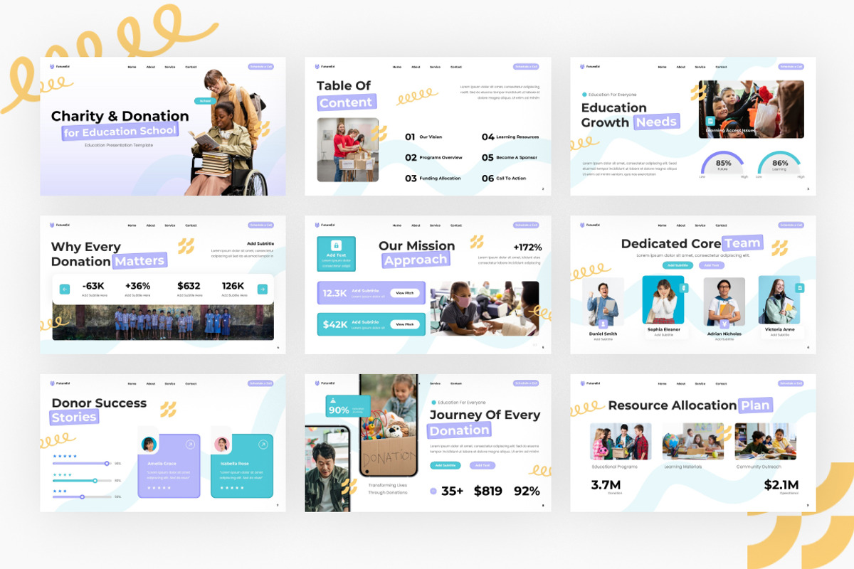 Charity & Donation for Education, a Presentation Template by Loin Studio (Photo 3 of 4)