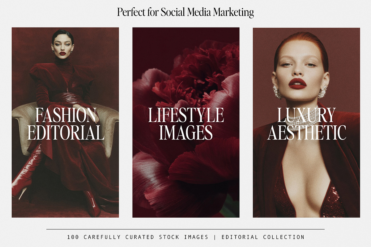 Burgundy Editorial Stock Images, a Beauty & Fashion Photo by Studio Loire (Photo 10 of 11)