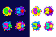 Colored cartoon numbers., a Symbol Font by Vector photo shop (Thumbnail 2 of 3)