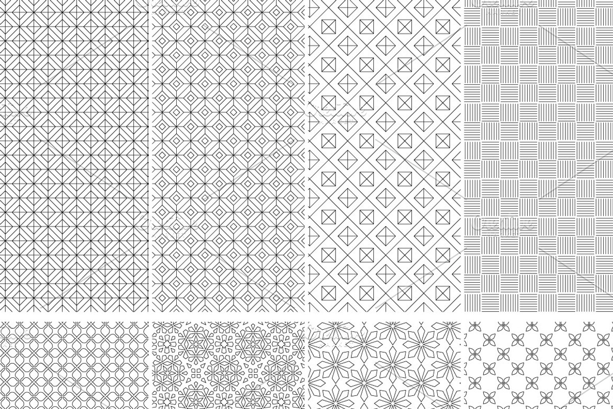 Lines & Shapes - 24 patterns, a Pattern Graphic by Wild Rose