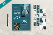 Green Modern Company Annual Report, a Magazine Template by UICreative (Thumbnail 1 of 4)