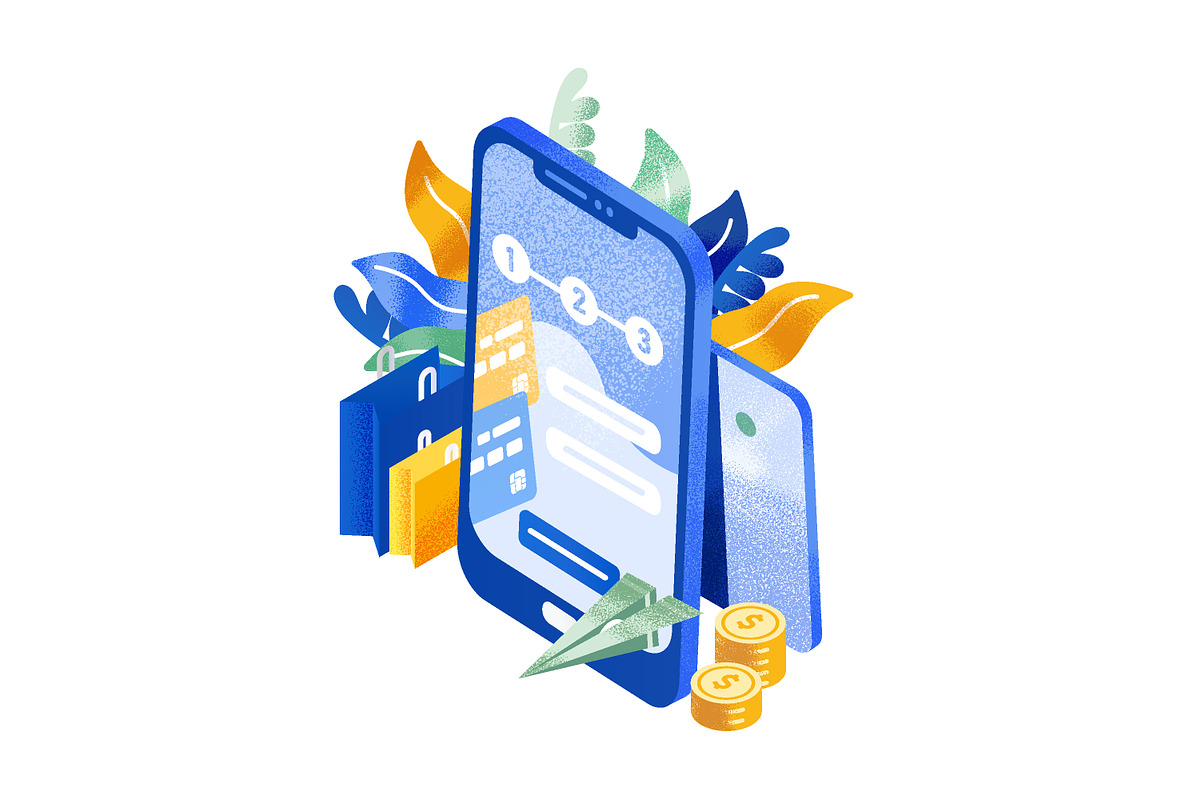 Mobile payments concept, a Technology Illustration by Good Studio (Photo 2 of 3)