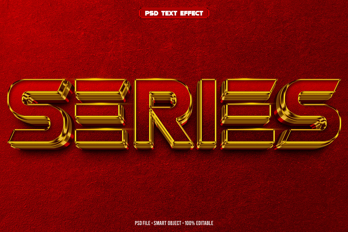 Series 3D editable text effect, a Layer Style Add-On by Hello Muh (Photo 1 of 2)