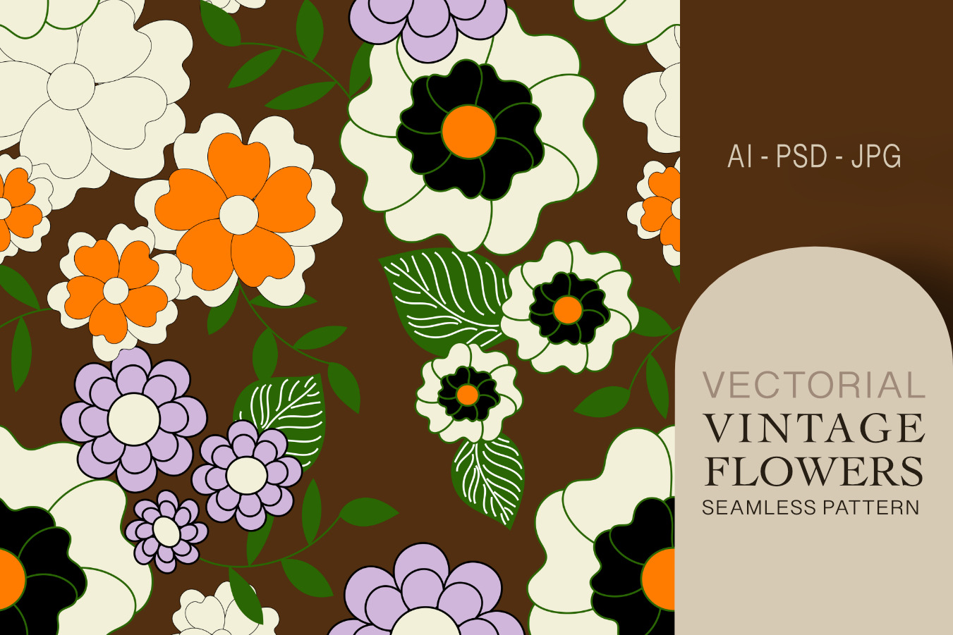 Vintage Flowers, seamless pattern, a Pattern Graphic by Nocito Design