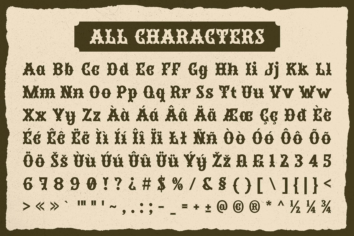 CS Noir – Tuscan Font, a Sans Serif Font by Craft Supply Co. (Photo 8 of 8)